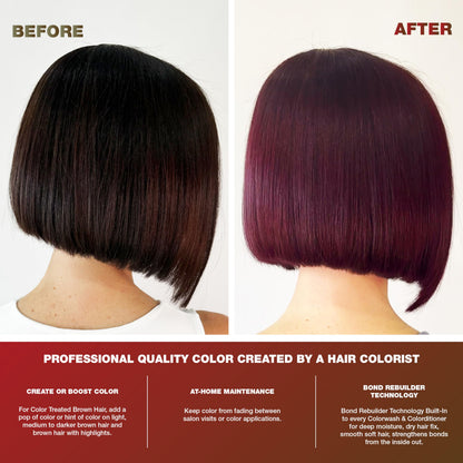 Celeb Luxury Intense Color Depositing Colorwash Shampoo + BondFix Rebuilder, Vegan Hair Dye, Sustainably Sourced Plant Based, Semi Permanent Hair Color, Viral and Gem Lites Duos