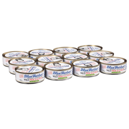 Blue Harbor Fish Co. Wild Pink Salmon in Water No Salt Added - 5 oz Can (Pack of 12)