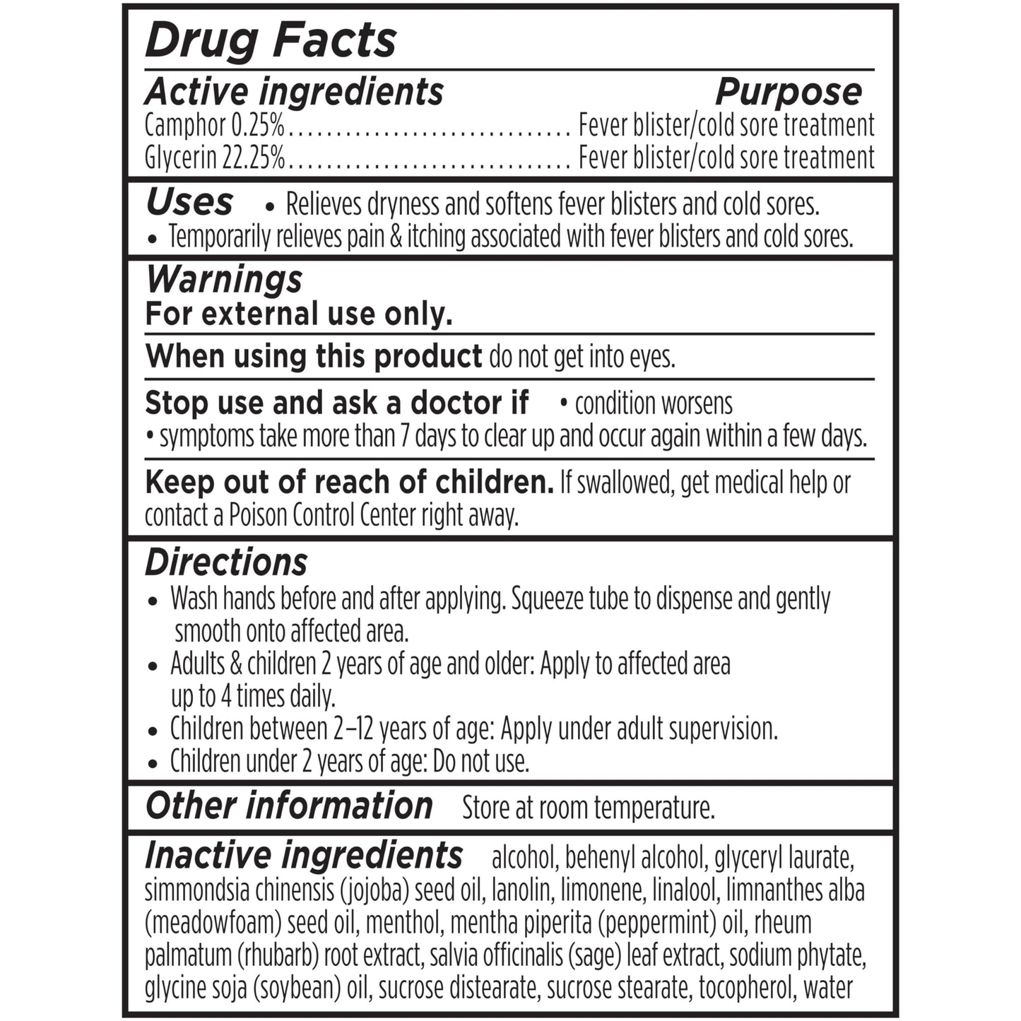 Burt's Bees Cold Sore Treatment and Medicated Lip Balm, With Menthol and Eucalyptus Oil, Natural Origin Skincare, 2 Tubes, 0.07 oz./0.15 oz.