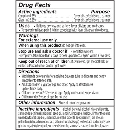 Burt's Bees Cold Sore Treatment and Medicated Lip Balm, With Menthol and Eucalyptus Oil, Natural Origin Skincare, 2 Tubes, 0.07 oz./0.15 oz.