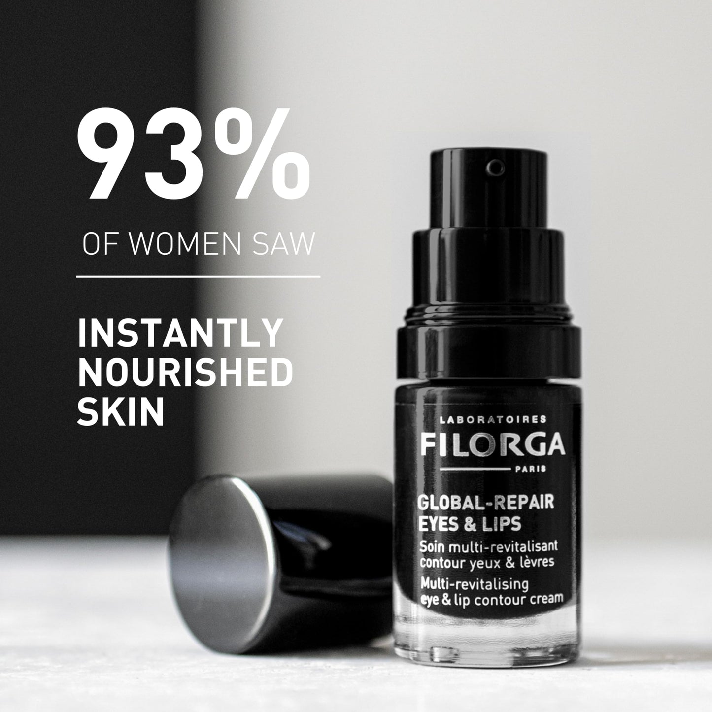 Filorga Global-Repair Eyes and Lips Cream, Hydrate and Smooth Eye Wrinkles and Revitalize Lip Contours with Retinol and NCEF, Formulated to Reduce Dark Circles, Puffiness, and Dehydration.5 fl. oz.