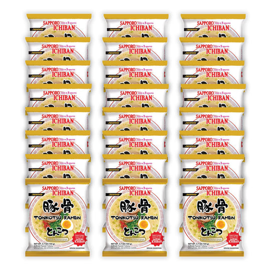 Ramen Noodles, Tonkotsu Flavor, No. 1 Tasting Japanese Instant Noodles 3.5 Oz. (3.7 Ounce (Pack of 24))