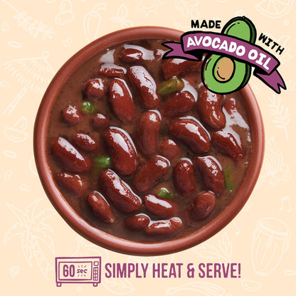 A Dozen Cousins Vegan Creole Red Beans 6pk, Seasoned Healthy Microwave Kidney Beans in Avocado Oil, Ready to Eat Prepared Food, Easy Plant Protein with Fiber, Gluten Free Quick Meal, Clean Ingredients