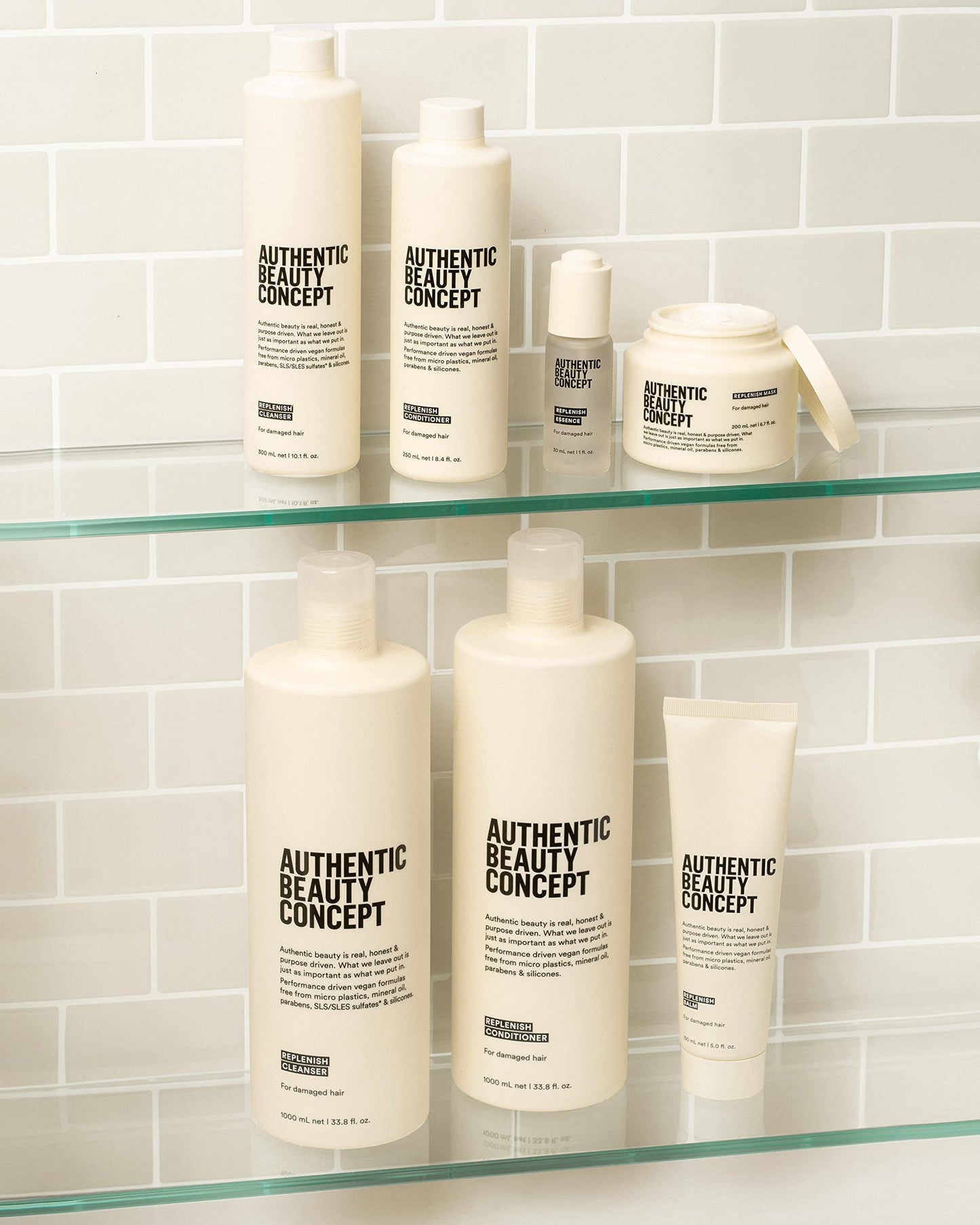 Authentic Beauty Concept Replenish Conditioner | Damaged Hair | Seals Cuticle of Damaged Hair | Vegan & Cruelty-free | Silicone-free