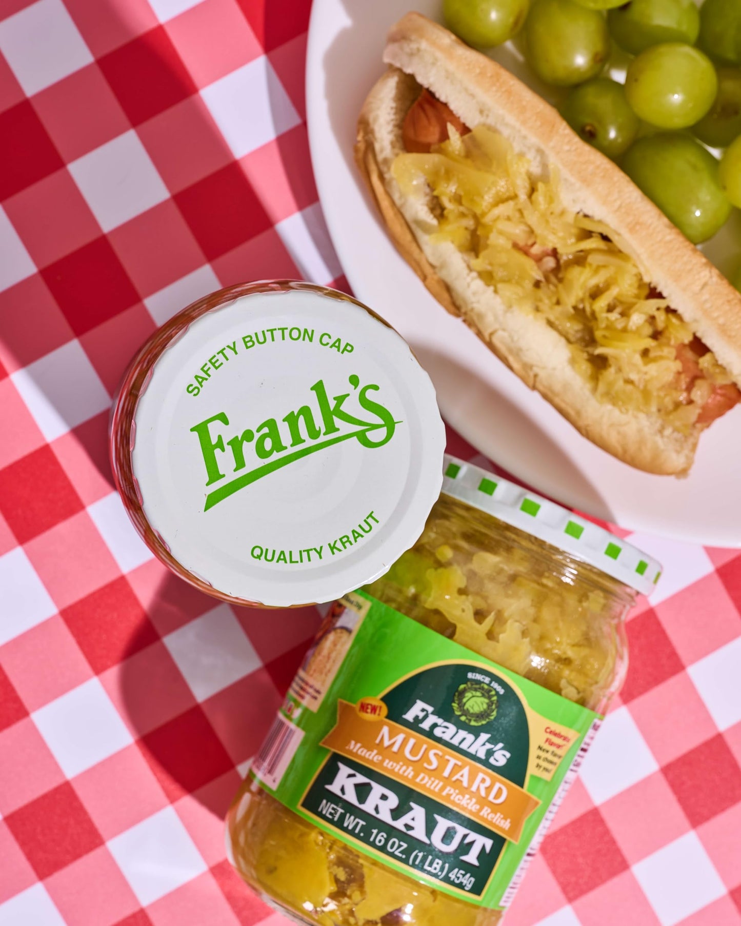 Frank’s Kraut Mustard With Dill Pickle, 16oz Jar, 2 pack – Tangy Dill Pickle Mustard Spread, Gourmet Sandwich & Sausage Condiment