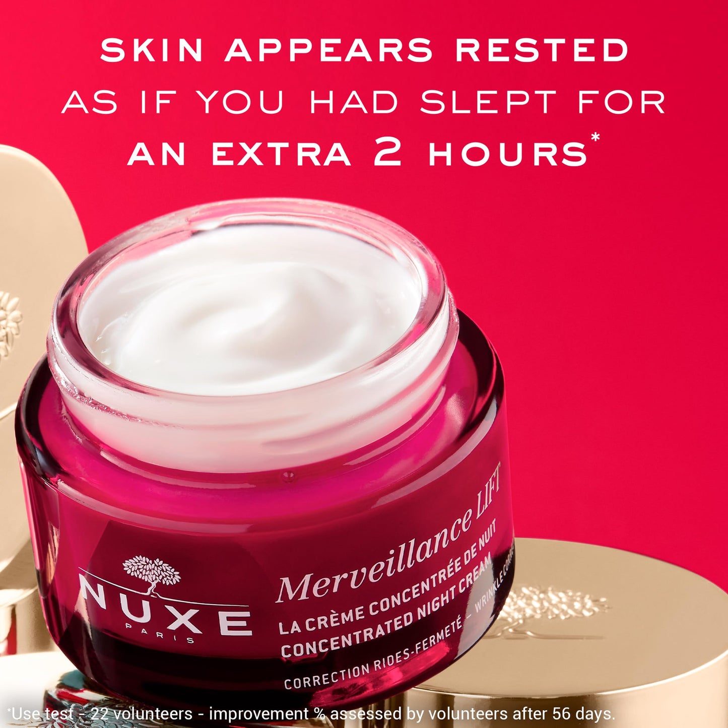Nuxe Merveillance Lift Night Cream, Face Anti-Aging Moisturizer with Hydrating Care for Smoothing Fine Lines and Boosting Radiance, 1.7 Fl Oz
