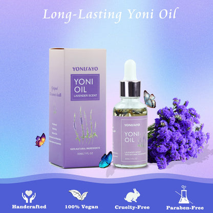 2 Packs Yoni Essential Oil for Women, All Natural Feminine Intimate Deodorant Remove Odor, Ph Balanced, 100% Vaginal Serum Made with Rose Lavender Oils (1 fl oz/30 ml)