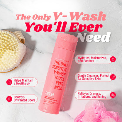 salt.xo Grapefruit Sensitive Yoni Gel Wash, Intimate Care Gel for Women, Intimate Care Gel for Women, pH Balance V Wash Cruelty-Free, Feminine Hygiene Products (8 Fl Oz)