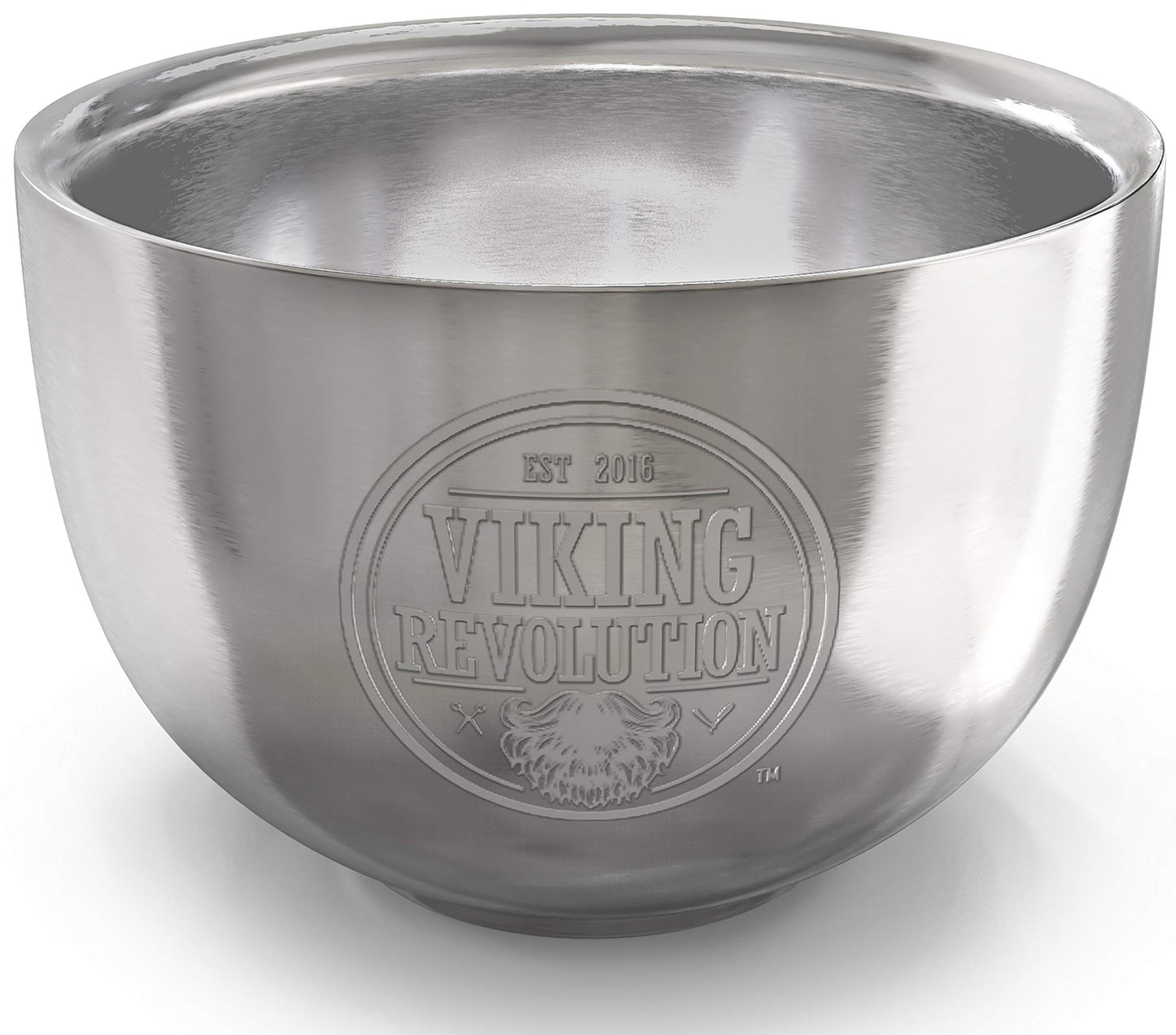 Viking Revolution Stainless Steel Shaving Soap Bowl- Shaving Mug for Shave Cream & Soap- Double Layer, Unbreakable Shaving Cup for Wet Shave 3.2" x 2.2"