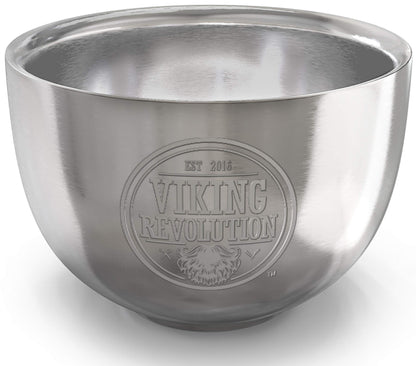 Viking Revolution Stainless Steel Shaving Soap Bowl- Shaving Mug for Shave Cream & Soap- Double Layer, Unbreakable Shaving Cup for Wet Shave 3.2" x 2.2"