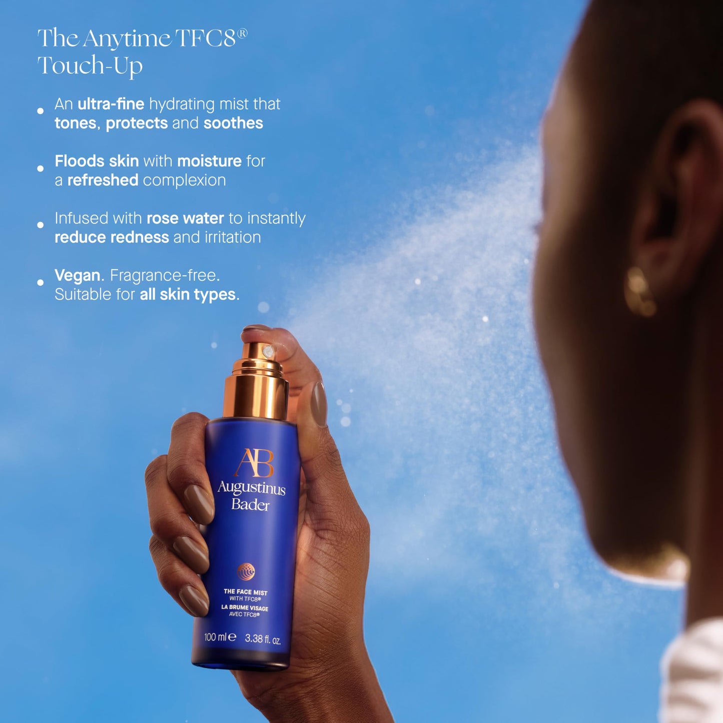 Augustinus Bader The Face Mist – Luxury Hydrating & Refreshing Facial Mist – Soothes, Restores & Boosts Radiance – Antioxidant-Rich, Lightweight Formula – 100 ml / 3.4 fl oz