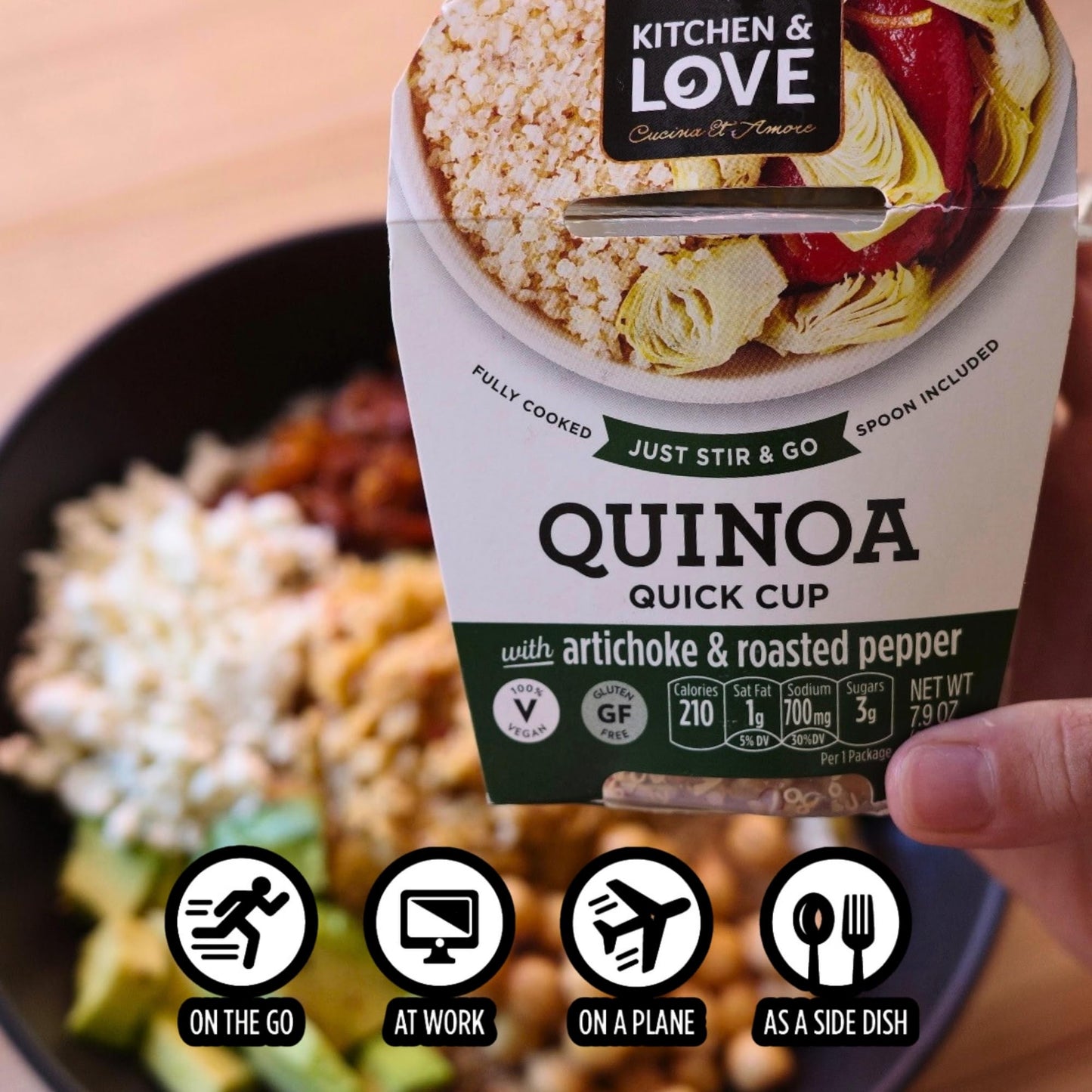 Kitchen & Love Quinoa Quick Meal Variety Box 6-Pack | Gluten Free, Ready-to-Eat, No Refrigeration Required