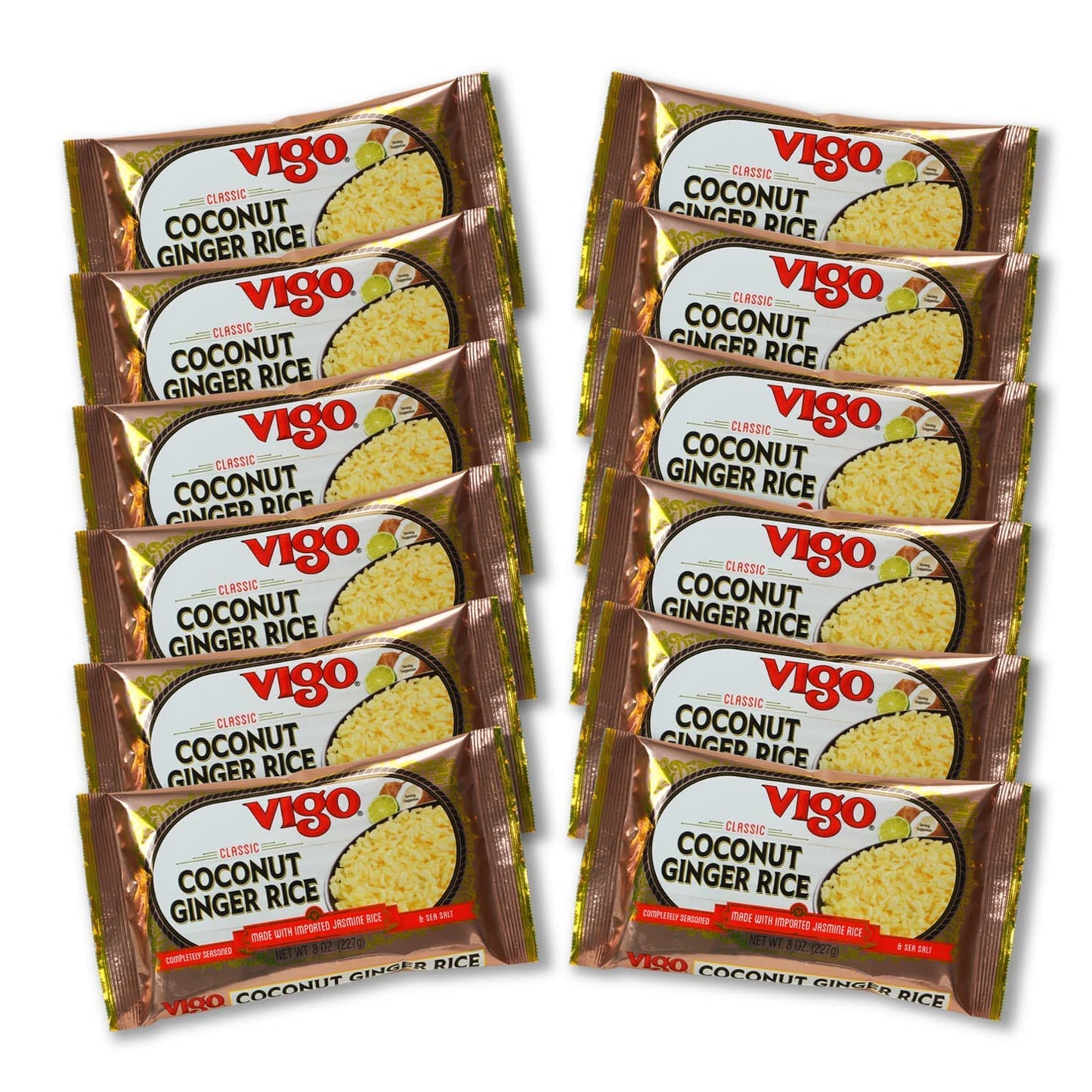 Vigo Authentic Coconut Ginger Rice, Imported Jasmine (Coconut Ginger, 8 Ounce (Pack of 1))