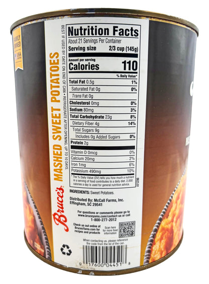 Bruce's Mashed Sweet Potatoes (Yams) | Southern Style | Kosher | 6.94 lbs