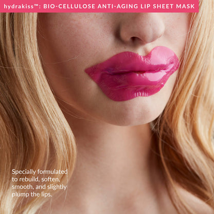 PMD Hydrakiss Bio-Cellulose Anti-Aging Lip Sheet Mask, 10 Count (Pack of 1)
