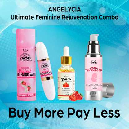 ANGELYCIA Ultimate Feminine Rejuvenation Trio: Wand, Gel and Yoni Oil for Vaginal Tightening, Rejuvenation, Effective Vaginial Tightening Gel, Coochie Tightener Wand and Feminine Yoni Oil