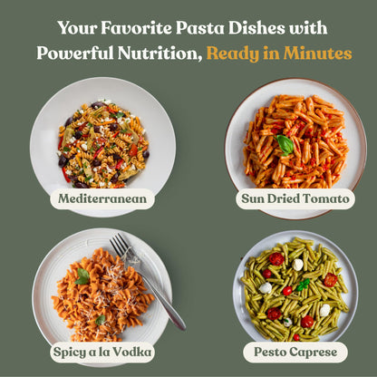Chef’s Kiss Protein Mixed Case | 24g Protein, High Fiber | Gluten Free, Plant-Based, Lower Carb Pasta Made from Lupins | No Fillers No Gums | Nutrient Dense, High Protein | Non GMO | 4-pack (8oz)