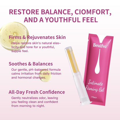 Beuifvo Women's Intimate Firming Gel – Probiotic & Herbal Formula | pH Balance, Odor Control | Gentle Daily Hygiene with Applicator | Soothes & Rejuvenates