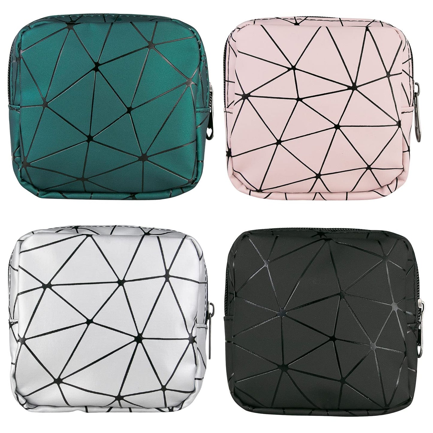 Sanitary Napkin Storage Bags 4 Pcs Menstrual Cup Pouches Nursing Pad Holder Tampon Bags Portable Period Kit Bag Feminine Product Pouch for Girls for Pads and Tampons with Zipper