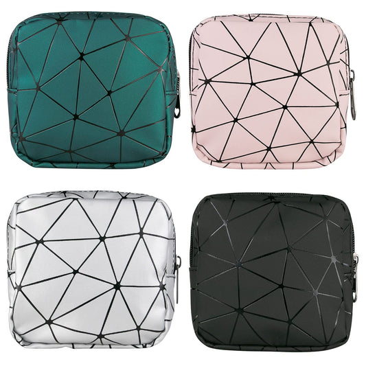 Sanitary Napkin Storage Bags 4 Pcs Menstrual Cup Pouches Nursing Pad Holder Tampon Bags Portable Period Kit Bag Feminine Product Pouch for Girls for Pads and Tampons with Zipper