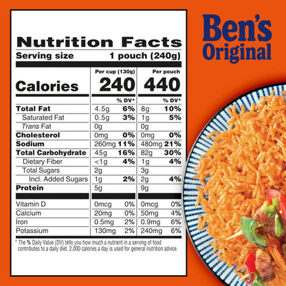 BEN'S ORIGINAL Ready Rice Tikka Masala Flavored Rice, Easy Dinner Side, 8.5 oz Pouch