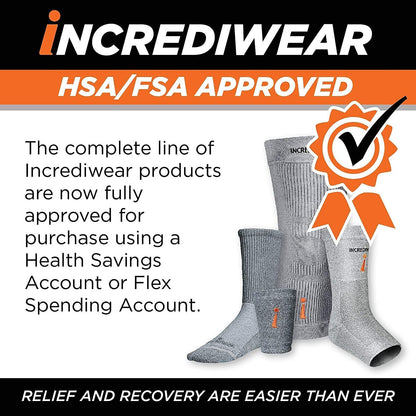Incrediwear Calf Sleeve - Calf Sleeves for Men and Women to Help with Muscle Pain Relief, Shin Splints, and Muscle Recovery (Charcoal, Large)