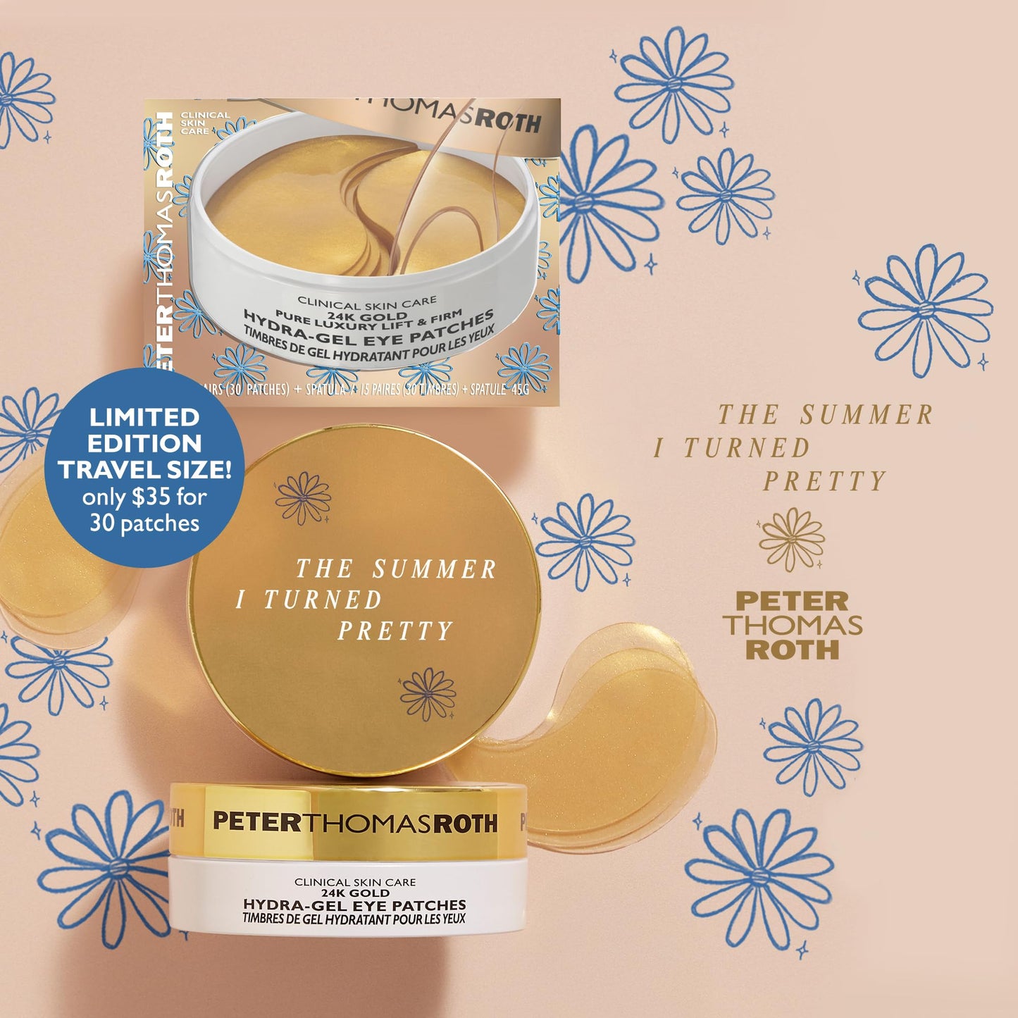 Peter Thomas Roth | The Summer I Turned Pretty x Peter Thomas Roth Travel-Size 24K Gold Hydra-Gel Eye Patches