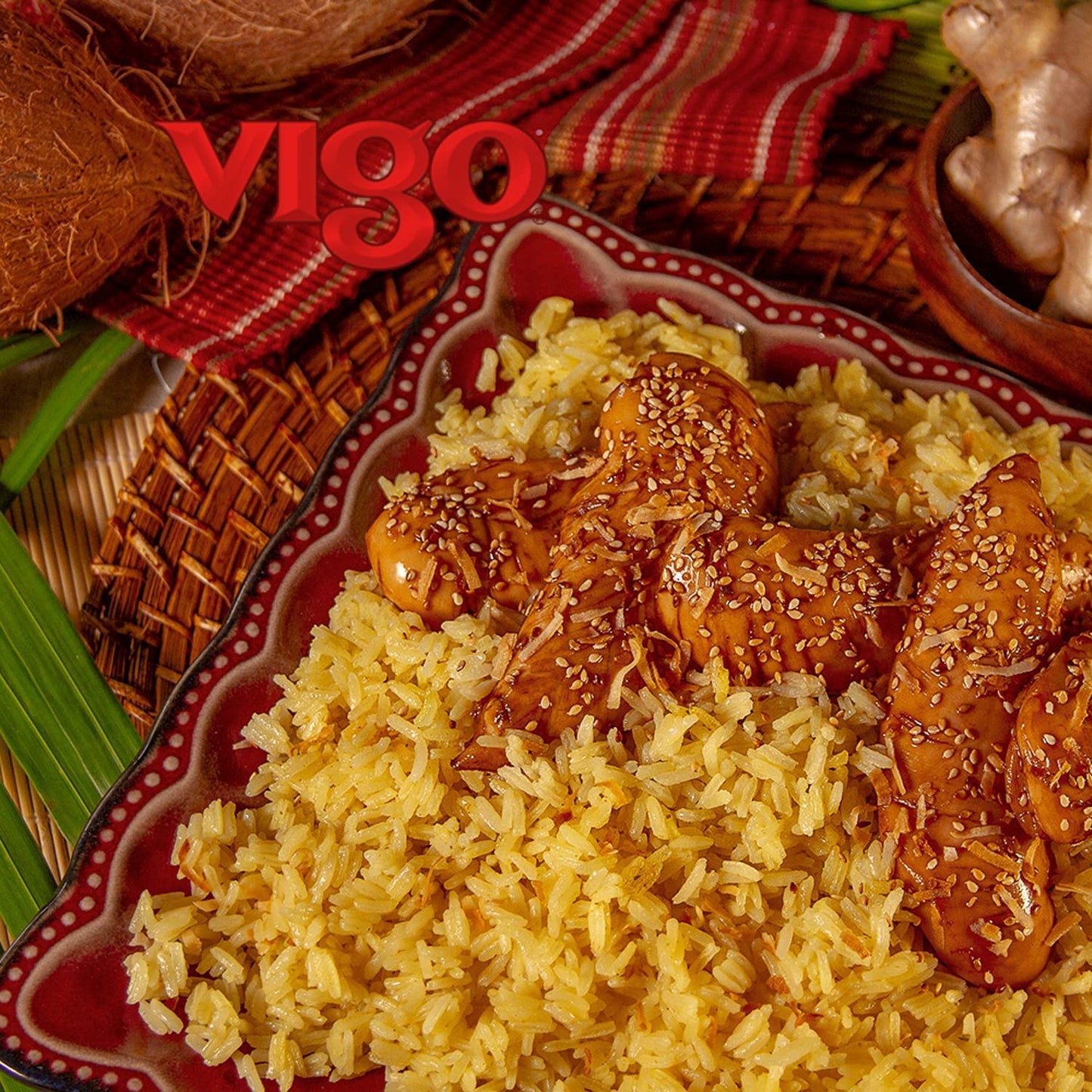 Vigo Authentic Coconut Ginger Rice, Imported Jasmine (Coconut Ginger, 8 Ounce (Pack of 1))