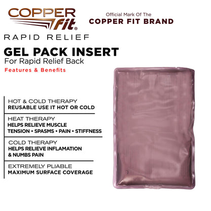 Copper Fit Rapid Relief Hot/Cold Replacement Insert for Back Support Brace
