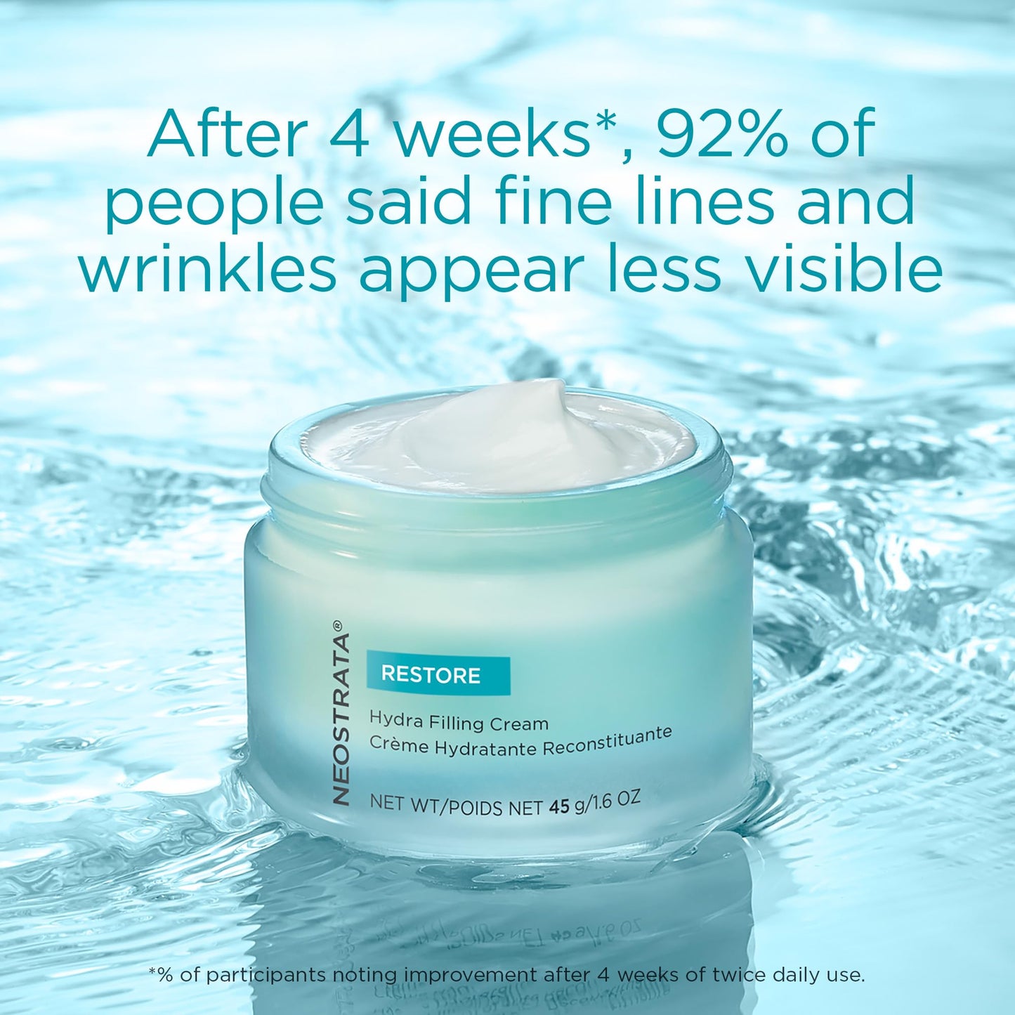 NEOSTRATA Hydra Filling Cream Anti-Wrinkle Concentrate with Hyaluronic Acid Non-Comedogenic, 1.6 oz.