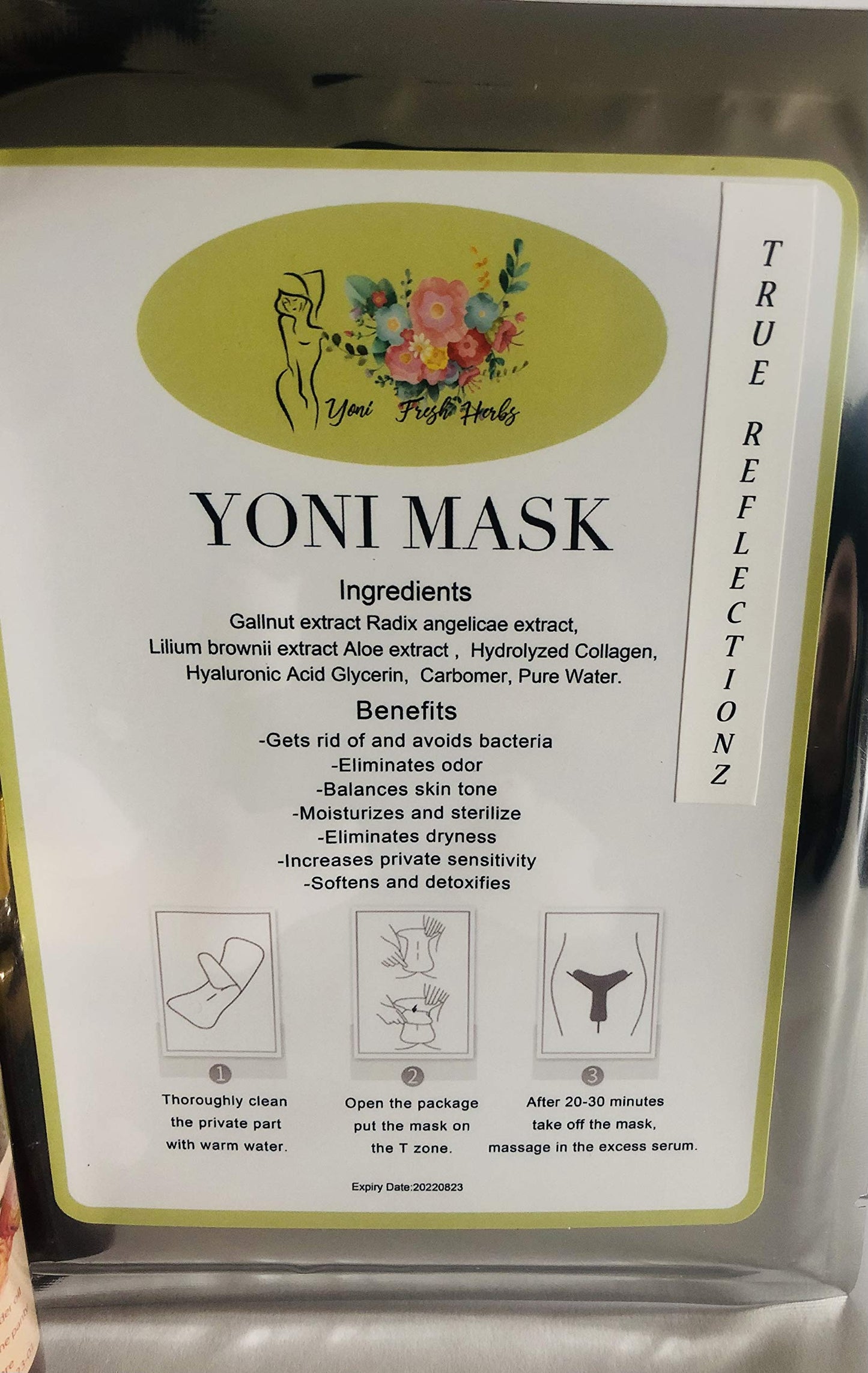 Yoni mask female private parts mask for smooth skin, helps with odor itchiness yoni spa vaginal mask for cleansing detoxifier yoni steam cleansing women's wellness feminine care feminine detox cleansing pH balance boost your confidence with yoni mask