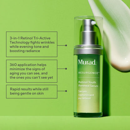 Murad Target Wrinkles (3 Piece Value Set) - Retinol Serum, Targete Wrinkle Corrector, Retinol Night Cream - Prevents and Visibly Minimizes Wrinkles While Hydrating and Firming Skin