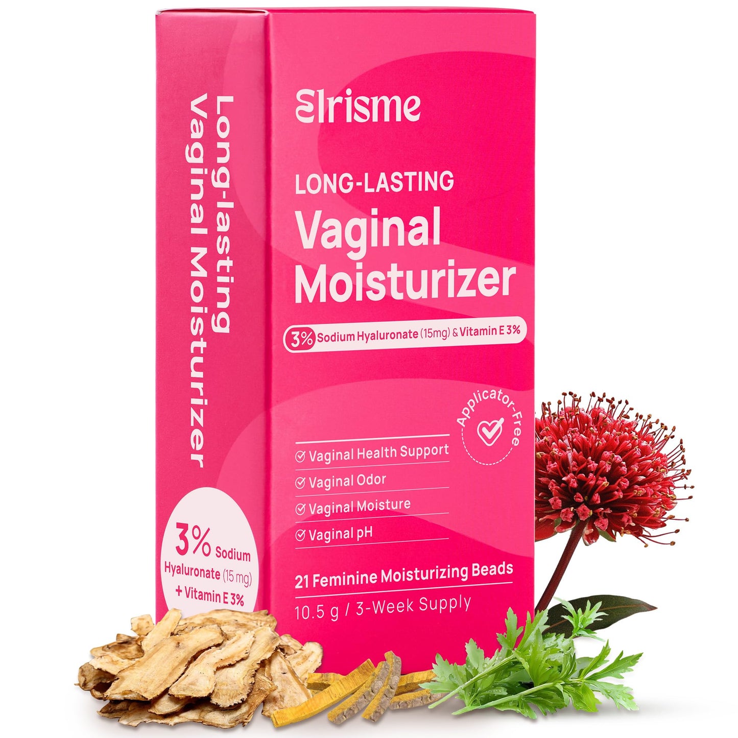 Vaginal Moisturizer Cream for Women,Long Lasting Hydration & Relief Discomfort, ph Balance, Odor, Itching - 15mg Hyaluronic Acid & 3% Vitamin E - Botanical Intimate Care Gel, 21 pcs
