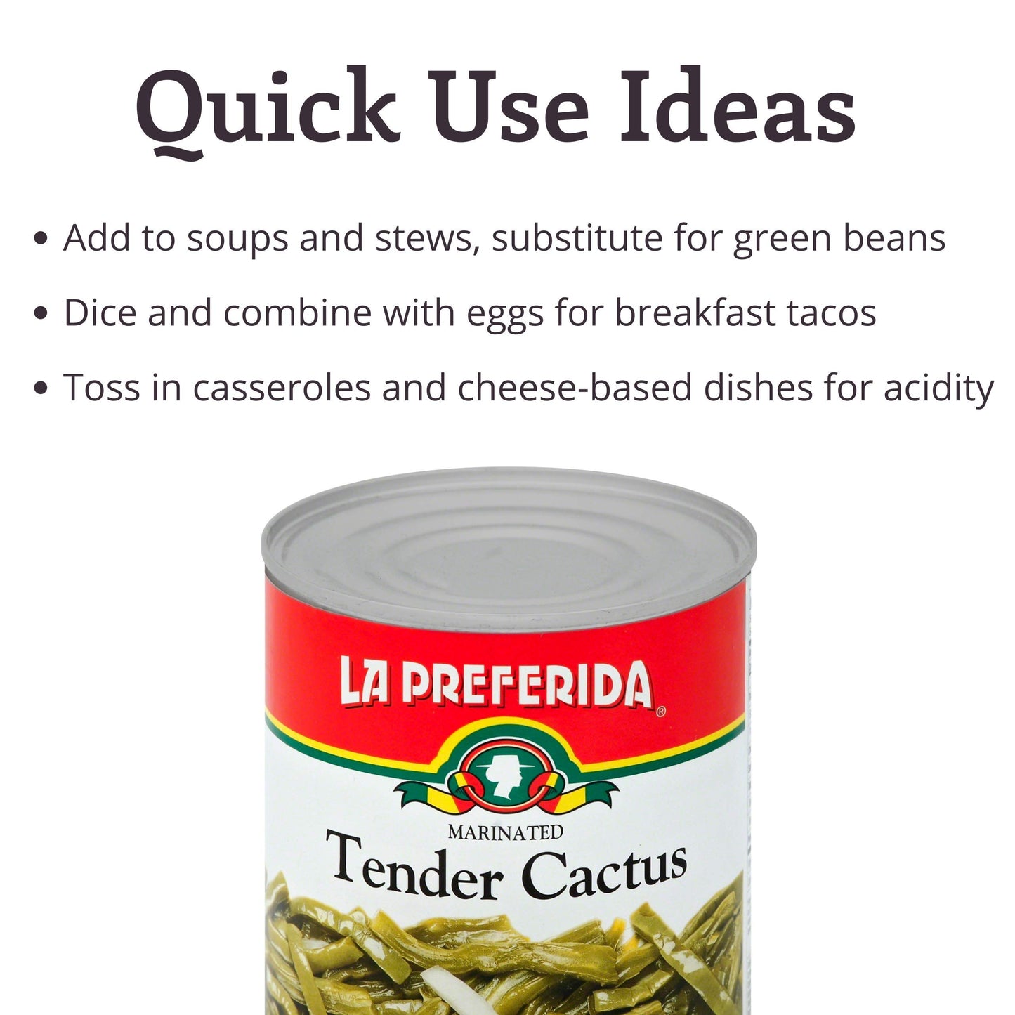 La Preferida Tender Cactus - Nopalitos Tiernos, 28 oz (Pack - 1)