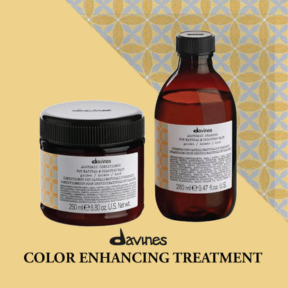 Davines Alchemic Conditioner Golden, Color Depositing Cream for Golden Blonde & Honey Hair - Intensifies & Hydrates Warm Blonde Tones with Jojoba Oil, 8.45 Fl Oz