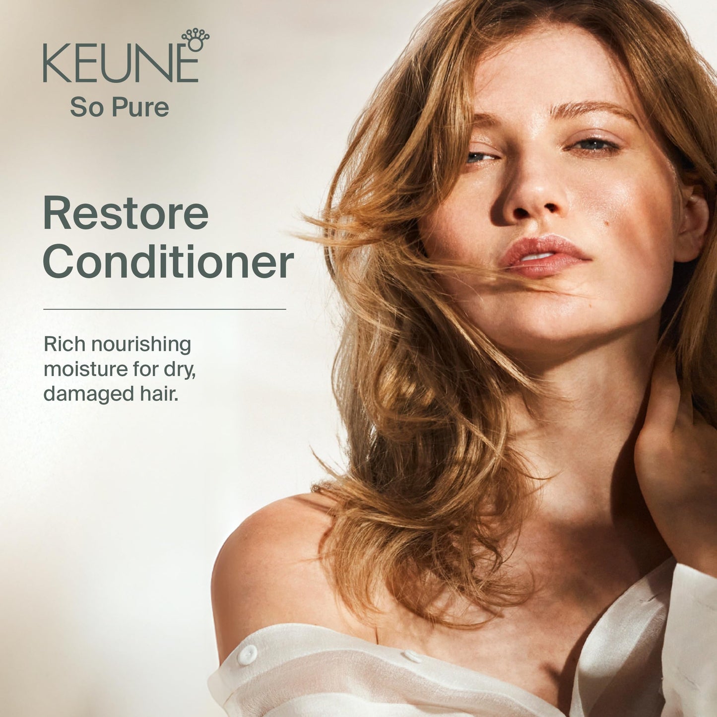 KEUNE So Pure Restore Conditioner, Moisturizing and Nourishing Formula, Travel Size, 50ml
