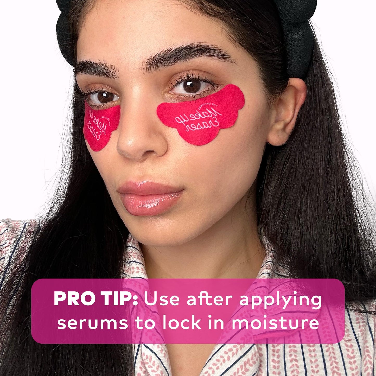 Makeup Eraser Cooling Clouds Reusable Undereye Patches - Hydroactive Technology Mask Patch Pads for Tired Puffy Eyes and Wrinkles with Mini Washbag, Set of 2