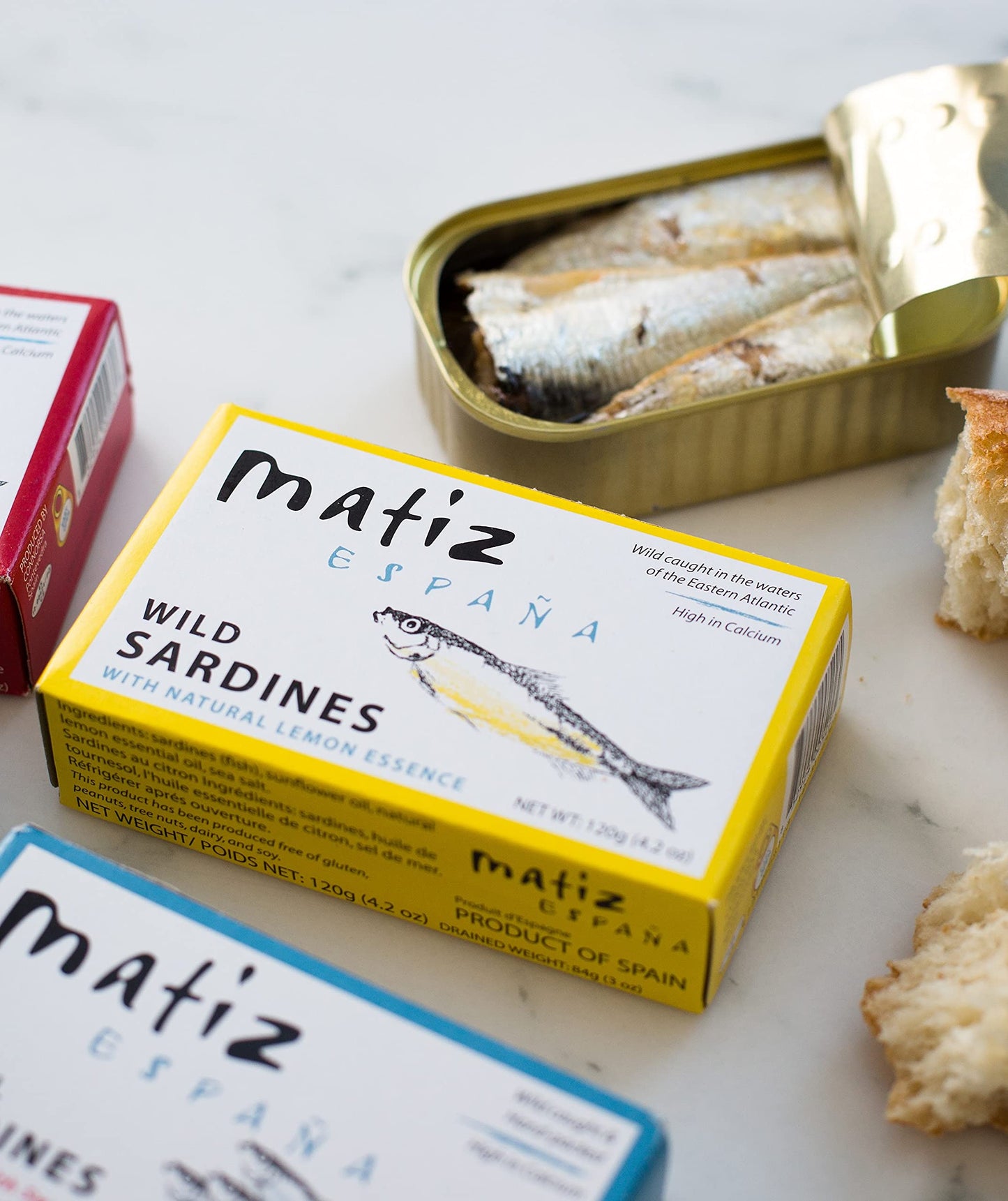 Matiz España Wild Caught Sardines with Natural Lemon Essence (4.2 oz.) Keto and Paleo Friendly (4.2 Ounce (Pack of 5))