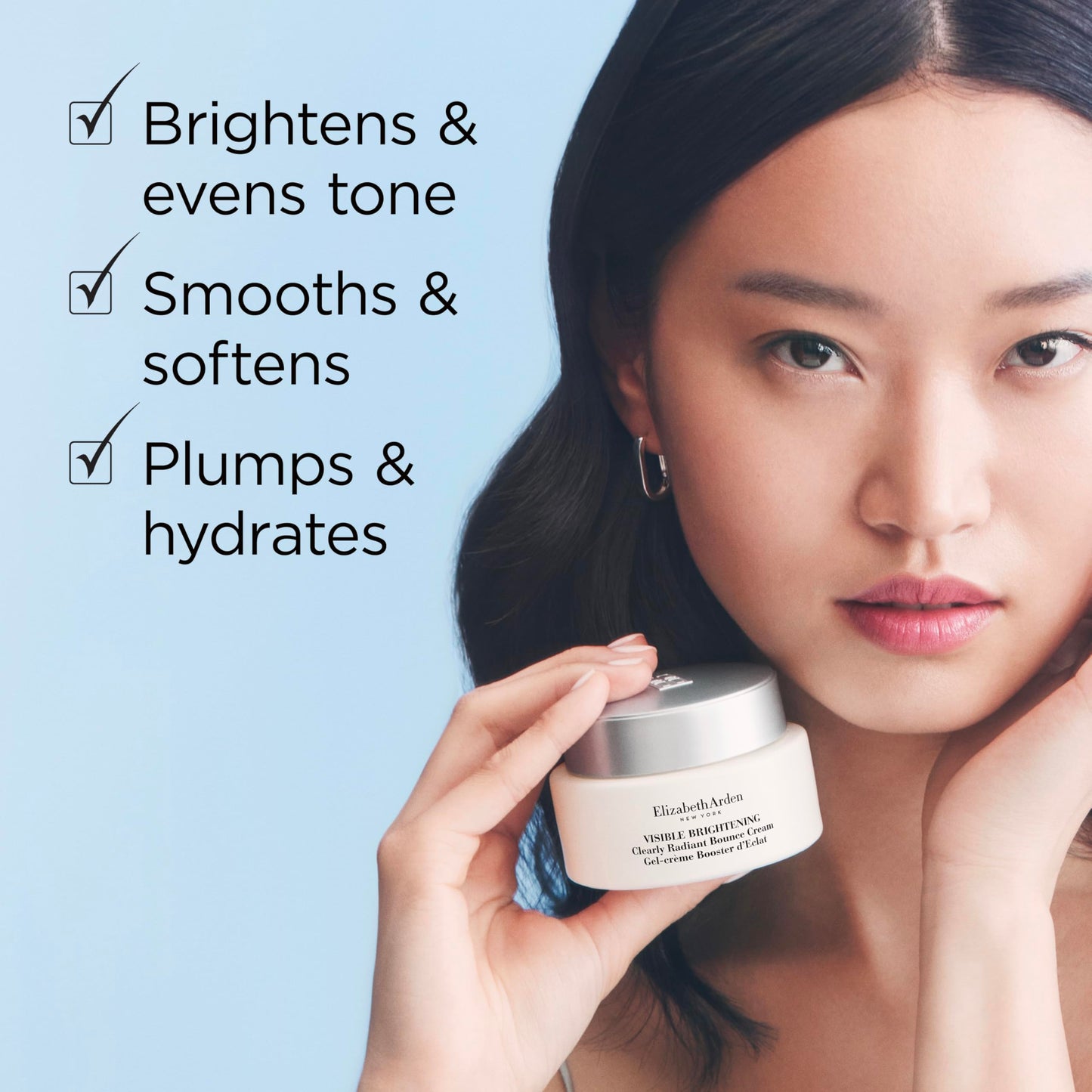 Elizabeth Arden Visible Brightening Clearly Radiant Bounce Cream, Face Moisturizer to Smooth, Hydrate & Even Skin Tone, 1.7 fl oz