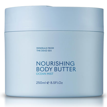 SEACRET Minerals Dead Sea Body Butter - Ultra-Rich Shea Butter & Coconut Oil Body Moisturizing Cream for Dry Skin, Fast Absorbing, Non-Greasy with Aloe Vera & Vitamin E, 8.5 fl. oz.