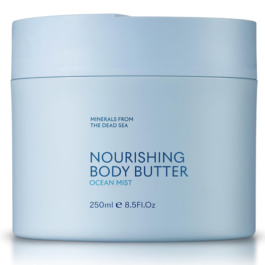 SEACRET Minerals Dead Sea Body Butter - Ultra-Rich Shea Butter & Coconut Oil Body Moisturizing Cream for Dry Skin, Fast Absorbing, Non-Greasy with Aloe Vera & Vitamin E, 8.5 fl. oz.