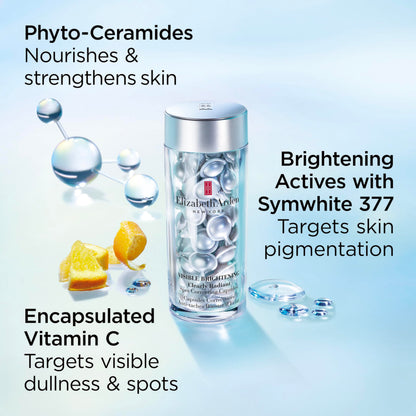 Elizabeth Arden Visible Brightening Clearly Radiant Dark Spot Corrector & Vitamin C Serum Capsules, Corrects Post-Acne Scars, Reduces Pores & Evens Skin Tone
