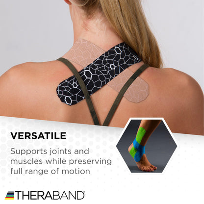 THERABAND Kinesiology Tape, Roll, with XactStretch Indicatorsv Water Resistant, Cut-to-Length