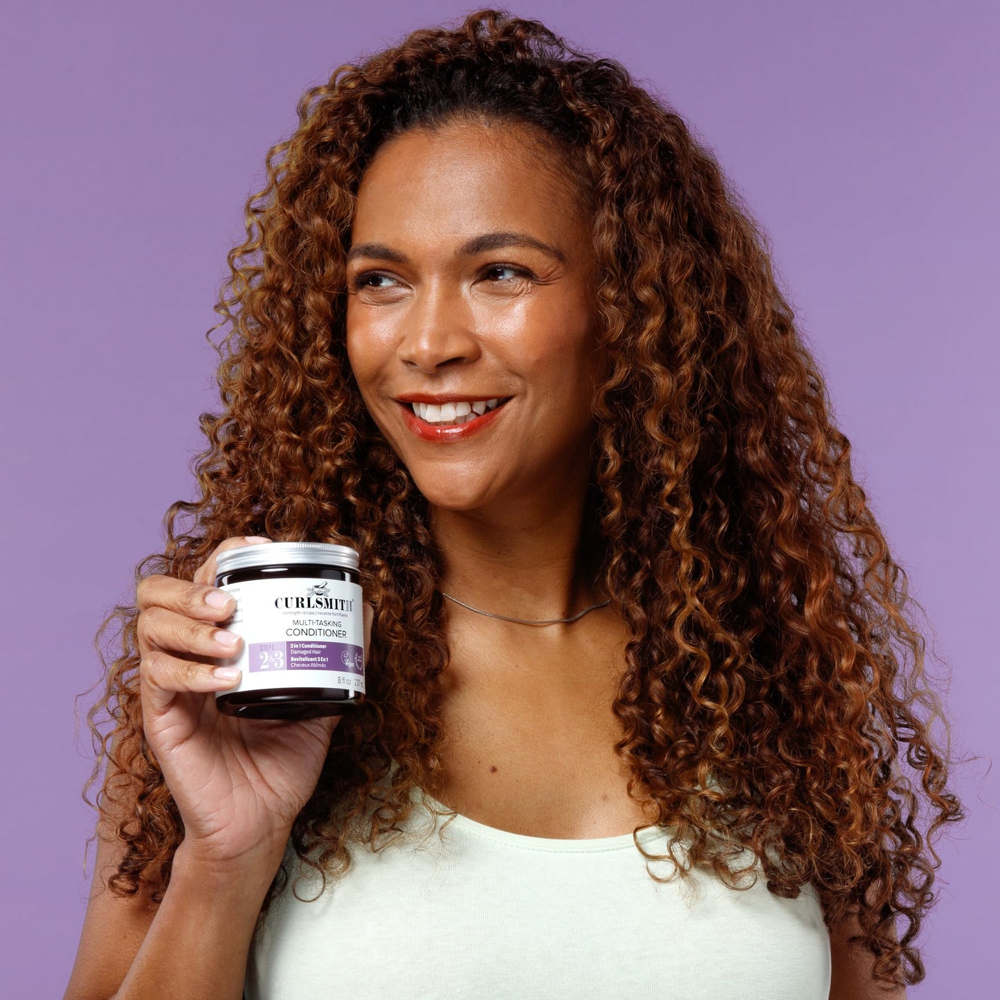 CURLSMITH Multi-Tasking 3-in-1 Curl Conditioner, Use as a Protein-Rich Rinse Out, Leave In or Deep Conditioner, For All Curl Types, Vegan & Cruelty-free