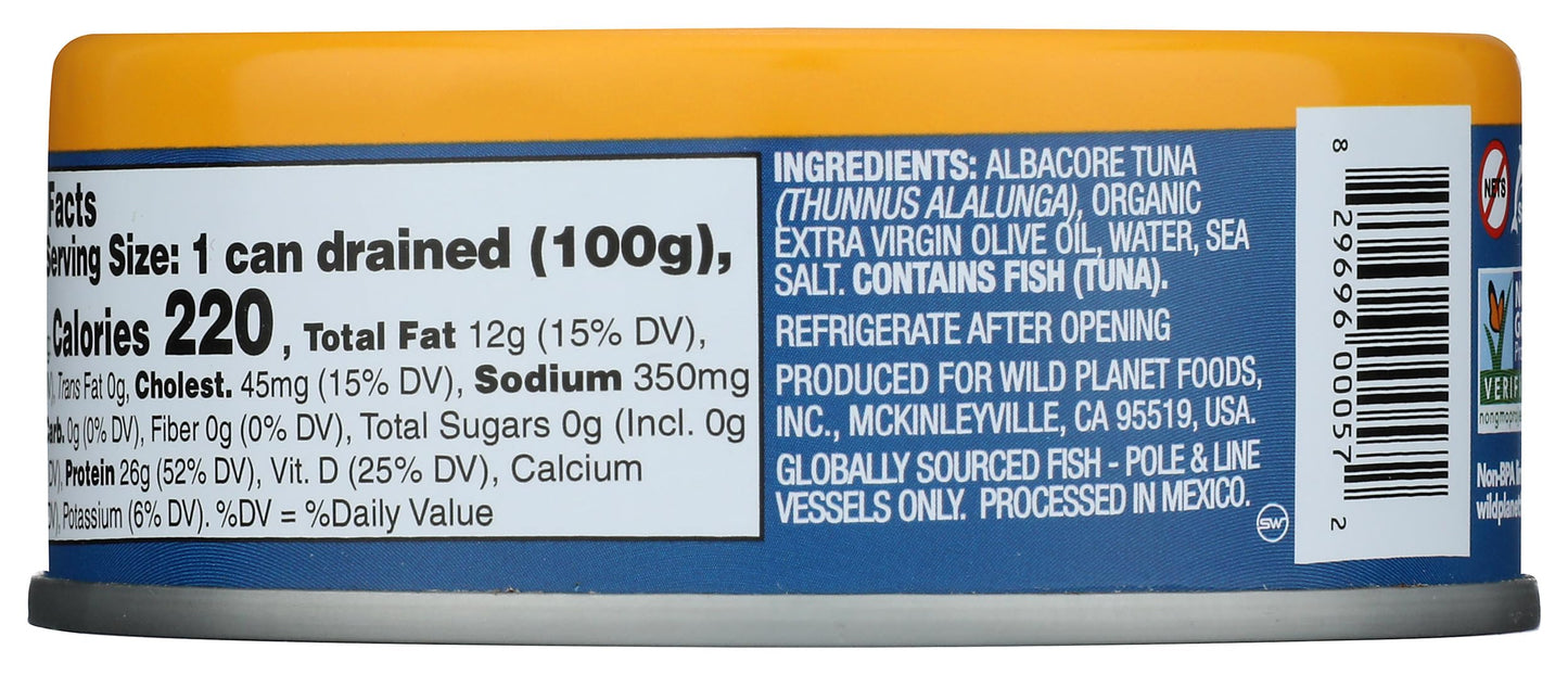 Wild Planet Wild Albacore Tuna in Extra Virgin Olive Oil, 5 oz