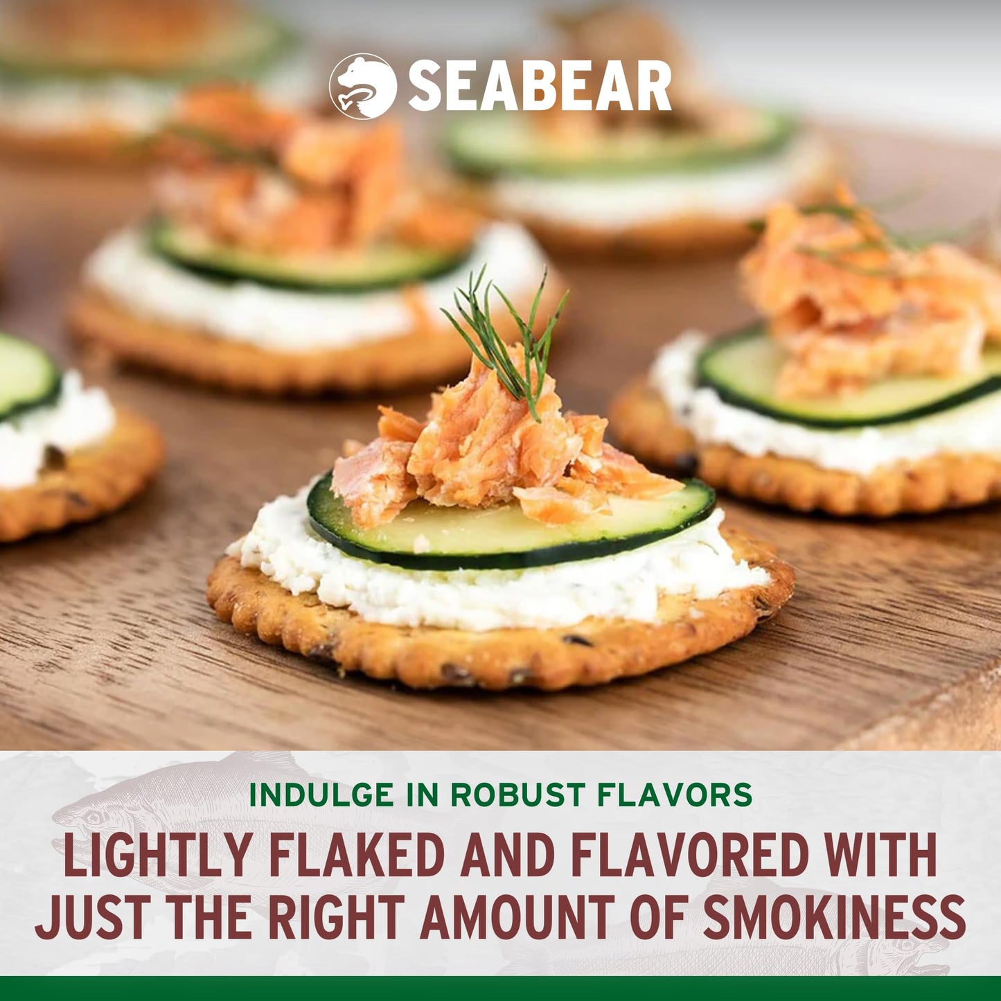 SeaBear Ready to Eat Smoked Wild Sockeye Salmon 3-Pack Wild-Caught Salmon, Fully Cooked in Gold Seal Pouch, No Refrigeration Needed, Shelf-Stable Gourmet Meal or Snack, 3.5 oz (Pack of 3)