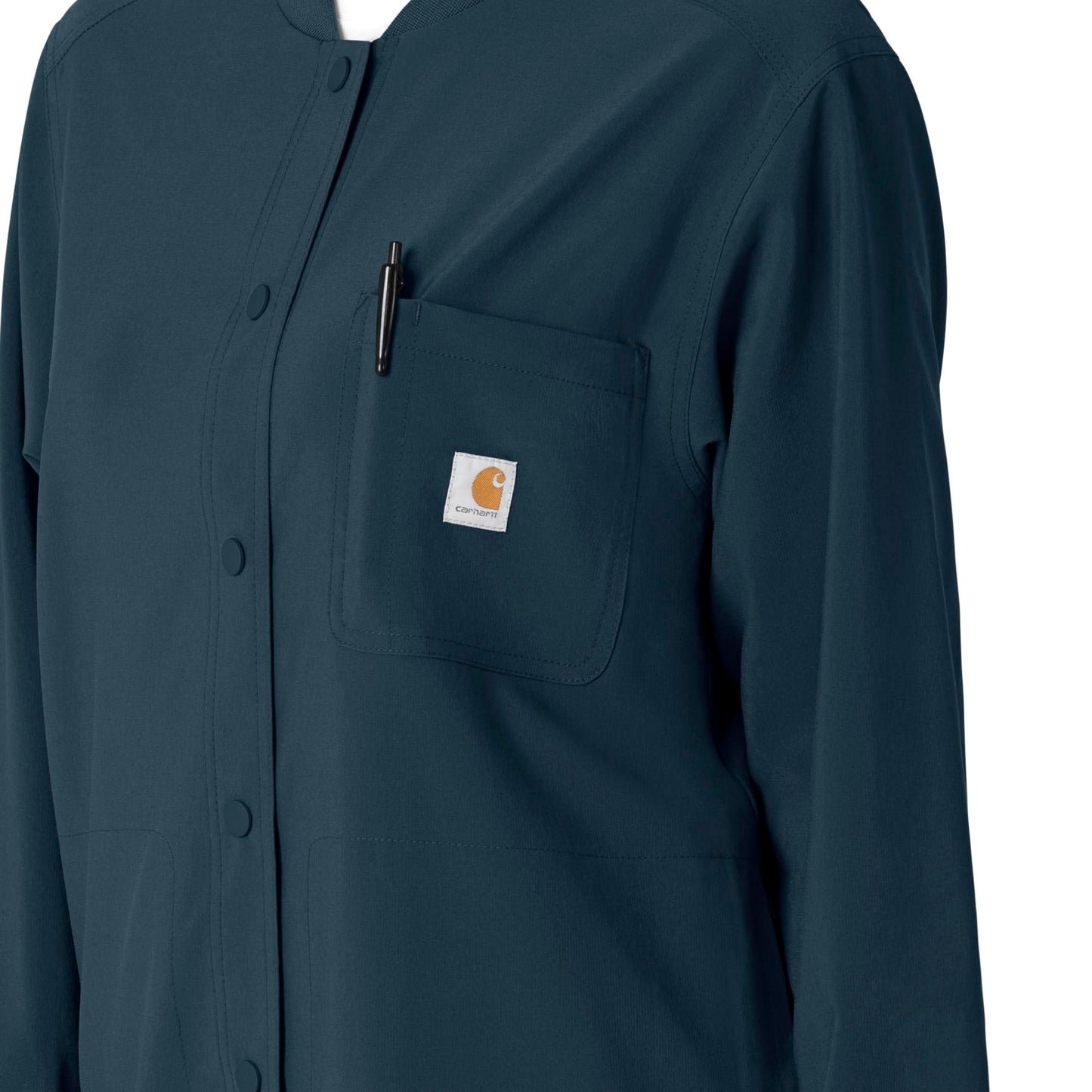 Carhartt Force Cross-Flex Women's Shirt Jacket - Navy, S