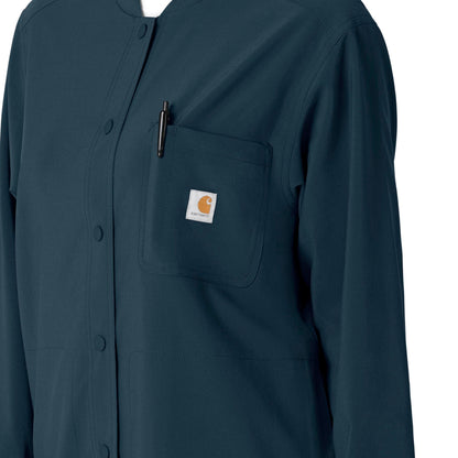 Carhartt Force Cross-Flex Women's Shirt Jacket - Navy, S