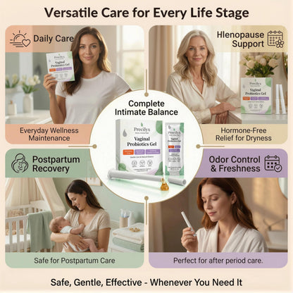 Vaginal Probiotics Intimate Care Gel for Women with Boric Acid Odor Control,Itch Relief & pH Balance Hormone-Free | BV & Yeast Infection Care | Dryness Moisturizer,7 Pre-Filled Applicators