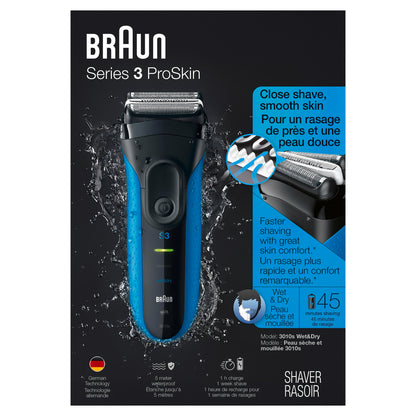 Series 3 310s Wet & Dry Electric Shaver for Men/Rechargeable Electric Razor, Blue